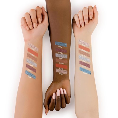 Formula Z Eye Shadow Palette - Longwearing Glitter Makeup with Richly Pigmented Universal Shades - Cosmic Glitz