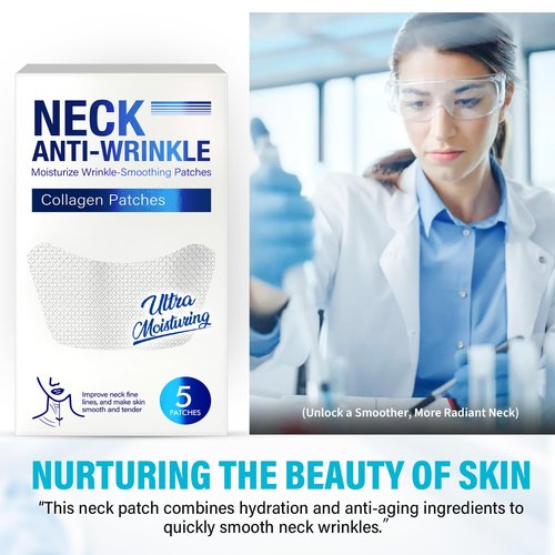 ITECFREELY Neck Wrinkle Patches, 5 PCS Smooth & Firm Fine Lines Wrinkle Patches, Moisturizing and Nourishing Collagen Facial Silicone Patch
