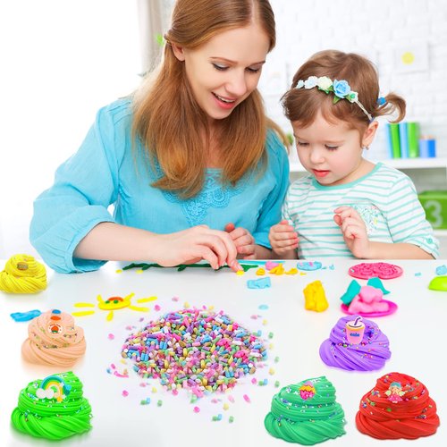 VANJETO 100G Polymer Clay Slices Fake Sprinkles Resin Sprinkles Fake Candy Sprinkles Clay Sprinkles Nail Art Slices Polymer Sprinkles for Nail Art DIY Crafts Cake Dessert Phone Case, Sugar Granules