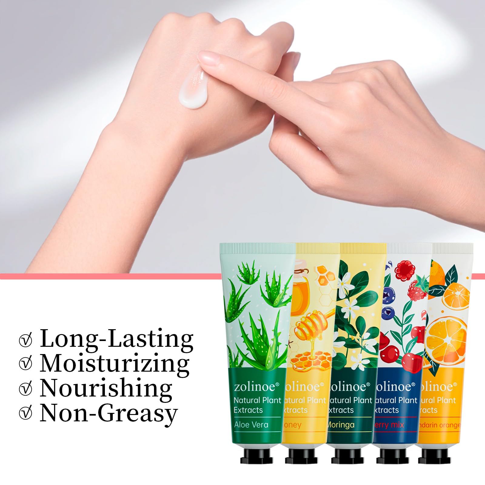 zolinoe 20 Pack Hand Cream Bulk for Dry Cracked Hands, Stocking Stuffers, Bridesmaid Gifts,Thank You Gifts,Christmas Gifts for Women,Natural Plant Fragrance Mini Hand Lotion Travel Size