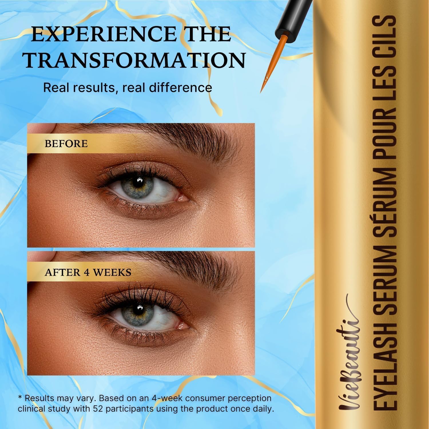 VieBeauti Eyelash Growth Serum 5mL - Advanced Nourishing Formula for Longer, Fuller Lashes | Vegan & Cruelty-Free