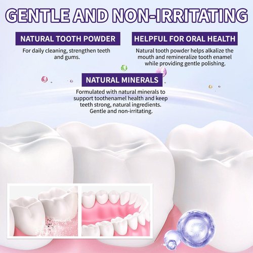 2PCS Mineral Powder for Rooth Restoration, Strengthens Gums, Teeth White Freshens Breath Mineral Powder, Natural Teeth Restoration