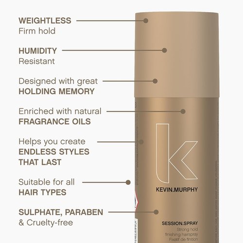 KEVIN.MURPHY SESSION.SPRAY - Strong Hold Finishing Hair Spray for All Hair Types - 100 mL / 3.4 fl oz