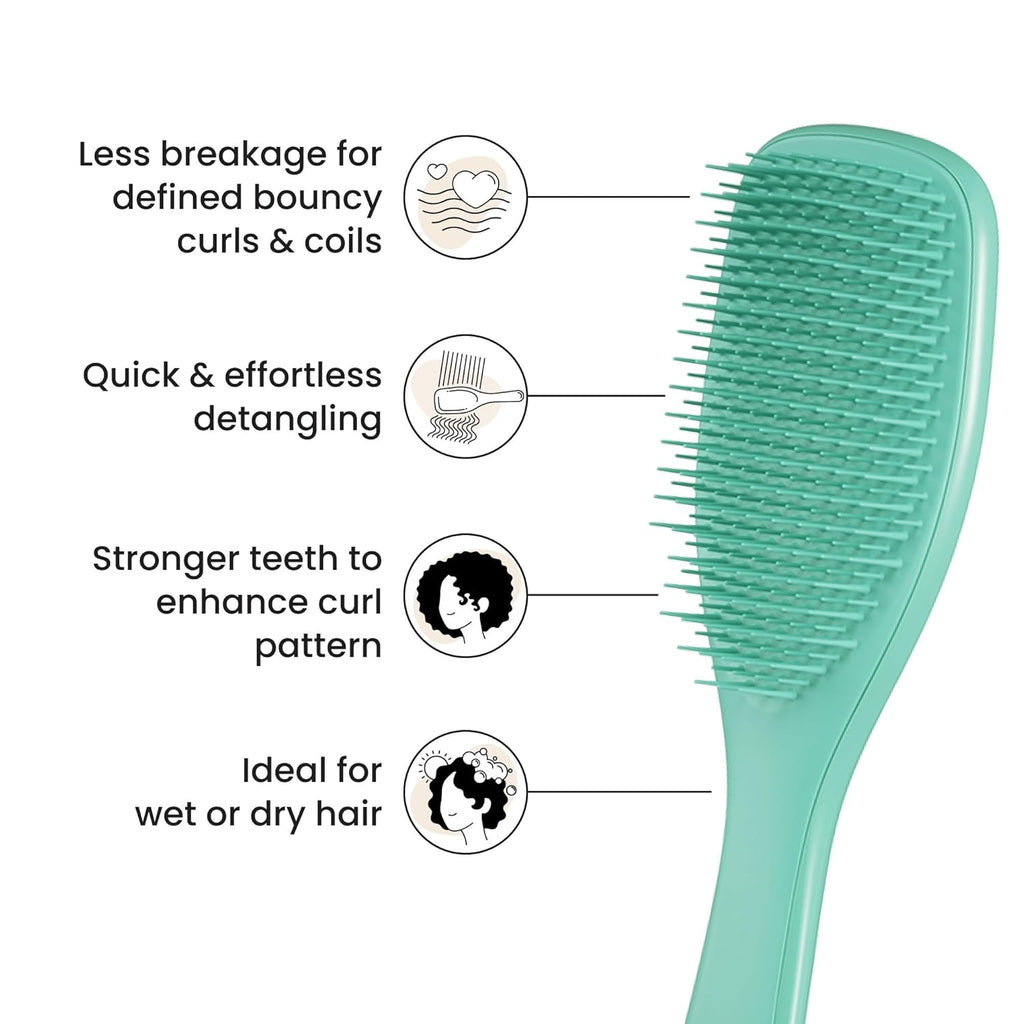 Tangle Teezer Ultimate Detangler Brush - Reduces Frizz & Breakage for Curly Hair Types | Aqua Green