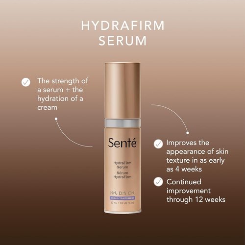 Senté HydraFirm Serum - Boosts Collagen & Elastin Production | Restores Firmness & Plumps Skin | 1 Fl Oz