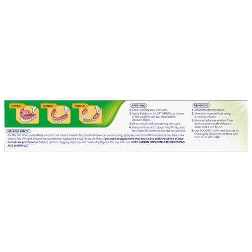 Poligrip Power Max Power Hold + Fresh Denture Cream, Premium Peppermint - 2.2 oz x 4