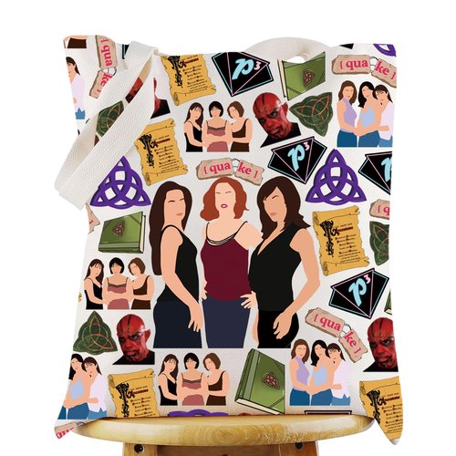 G2TUP Prue & Piper Makeup Bag Leo Wyatt & Phoebe Fans Gift Quake Book Shadows Zipper Pouch Bag Prue & Chris Merch (Quake TG)