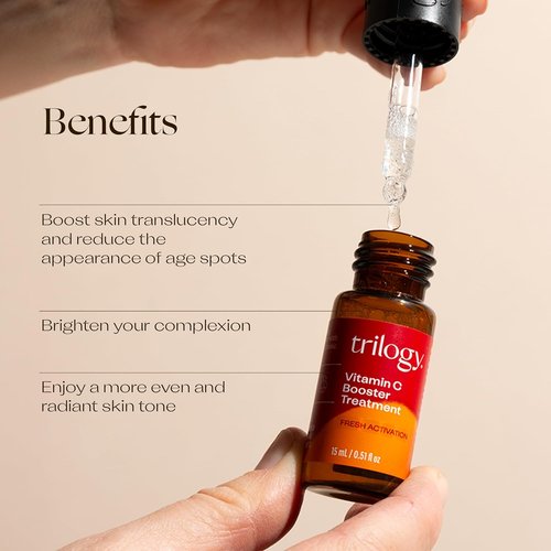 Trilogy Vitamin C Booster Serum - Illuminating Treatment with Hyaluronic Acid | 0.51 Fl Oz