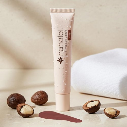 Hanalei Lip Treatment - Intensive Overnight Moisturizer with Kukui Oil & Shea Butter | Hydrating Balm for Dry, Chapped Lips - Natural Nude Tint, 15g - Cruelty-Free