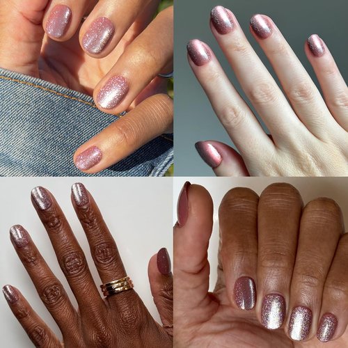 Olive & June Press-On Nails - Effects Super Stick | Extra Short Round | 32 Tabs in 16 Sizes | Non-Toxic & Easy On-Off | 7-Day Wear