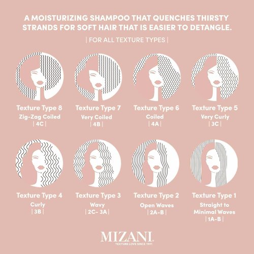 Mizani Moisture Fusion Shampoo - Gently Cleanses & Conditions Dry Hair with Argan Oil | 12 Fl Oz