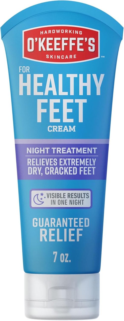 O'Keeffe's Night Treatment Foot Cream - 7 oz Tube | Guaranteed Relief for Extremely Cracked, Dry Feet