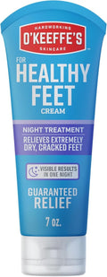 O'Keeffe's Night Treatment Foot Cream - 7 oz Tube | Guaranteed Relief for Extremely Cracked, Dry Feet
