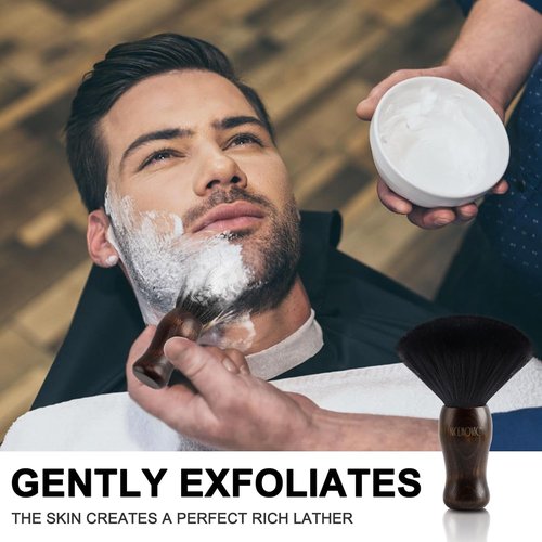 NICEMOVIC 3-in-1 Barber Neck Duster Brush Set - Professional Hair Cutting & Styling Tool | Brown & Black