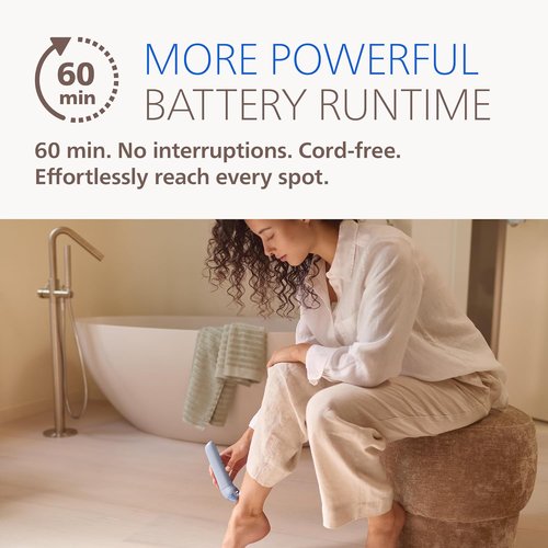 Philips Epilator Series 8000 - Cordless Wet & Dry Hair Removal Device with ProGuide & 3 Accessories | 60 Min Runtime