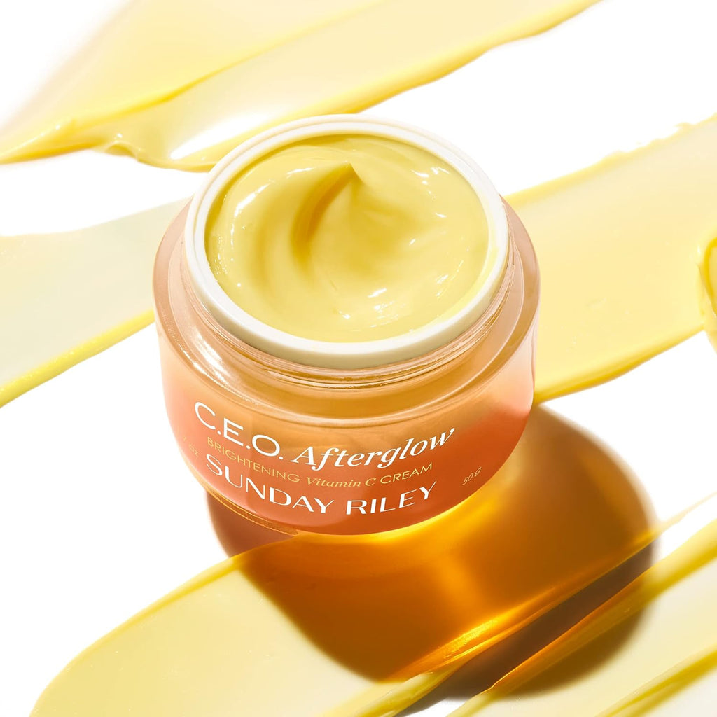 Sunday Riley C.E.O. Afterglow Vitamin C Cream - Brightening Face Moisturizer for Radiant Skin
