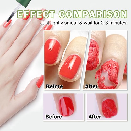 QIUFSSE Magic Remover Gel Polish,3PCS Gel Nail Remover,Professional Gel Remover for Nails,Quickly and Easily Removedor de Esmalte Gel (15ML)