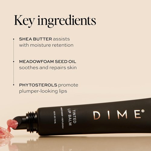 DIME Beauty Tinted Lip Balm - Hydrating Vegan & Cruelty-Free Lip Care in Desert Rose | 0.5 oz / 15 ml