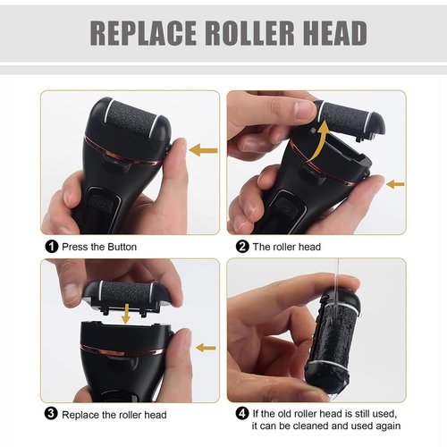 12 Pack Replacement Refill Rollers for Electric Foot File Callus Remover Pedicure Kit Tools Grinding Roller Head for Hard Callus and Tough Dead Skin (12pcs Extra Coarse)