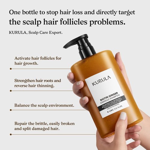 Biotin Ginger Volumizing Shampoo - Lightweight Cleansing for Oily Scalp & Fine Hair | Daily Refreshing Care