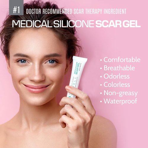 Scar Cream for Keloid Bump Removal: Professional Silicone Gel for Keloids, Acne Scars, Stretch Marks, C-Section & Burn Marks – Old & New Scar Care Treatment, 1 oz