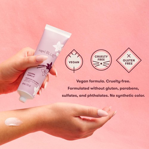 Capri Blue Moisturizing Hand Cream Travel Size – Flora Edit Collection – Nourishing Hand Cream for Dry Cracked Hands with Jojoba Oil & Shea Butter – Purse Essentials – Skin Care (Havana Vanilla, 3 oz)