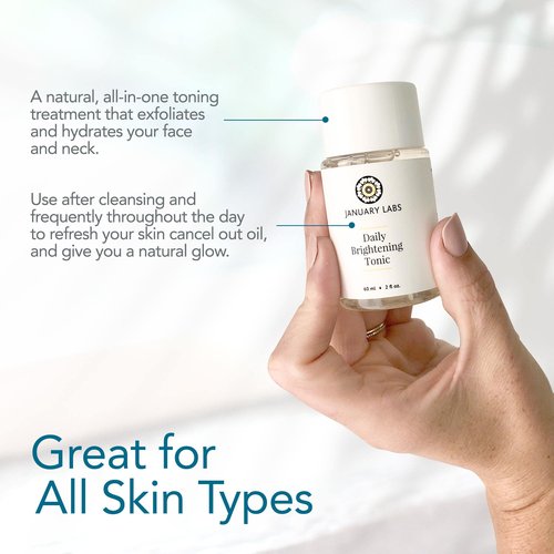 Daily Brightening Tonic, Moisturizing Facial Tonic, Face Toner with Witch Hazel Extract, Hydrating and Detoxifying Toner for Face, 150mL