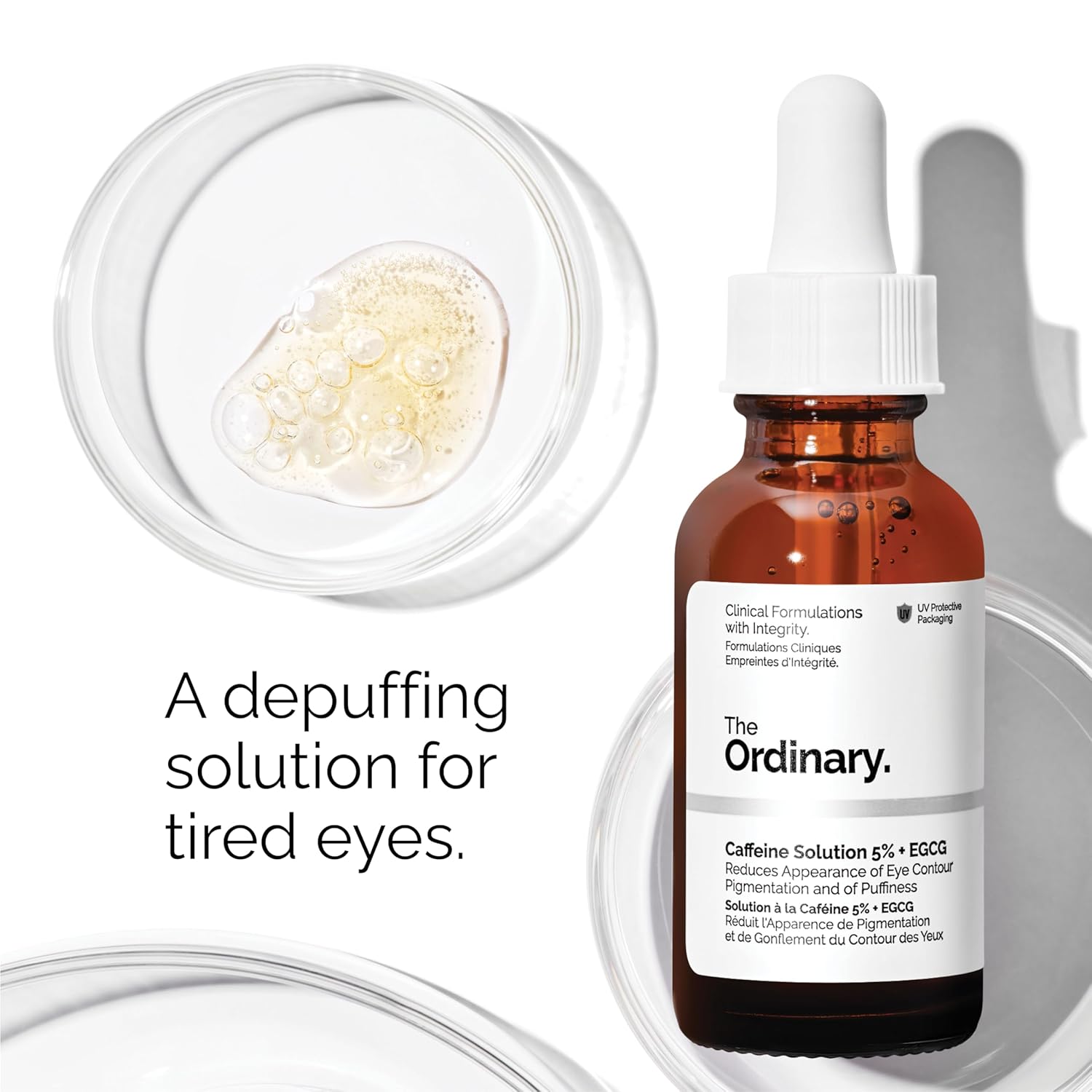 The Ordinary Dull Skin Duo - Face & Eye Care Bundle with Niacinamide & Caffeine Solution | 1 Fl Oz Each