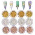 YBW Mesiyun Nail Art Gold Micro Beads Silver Steel Ball Rose Gold Mini Metal Caviar 3D DIY Craft Manicure Decorative Accessories Kit 12 Pots