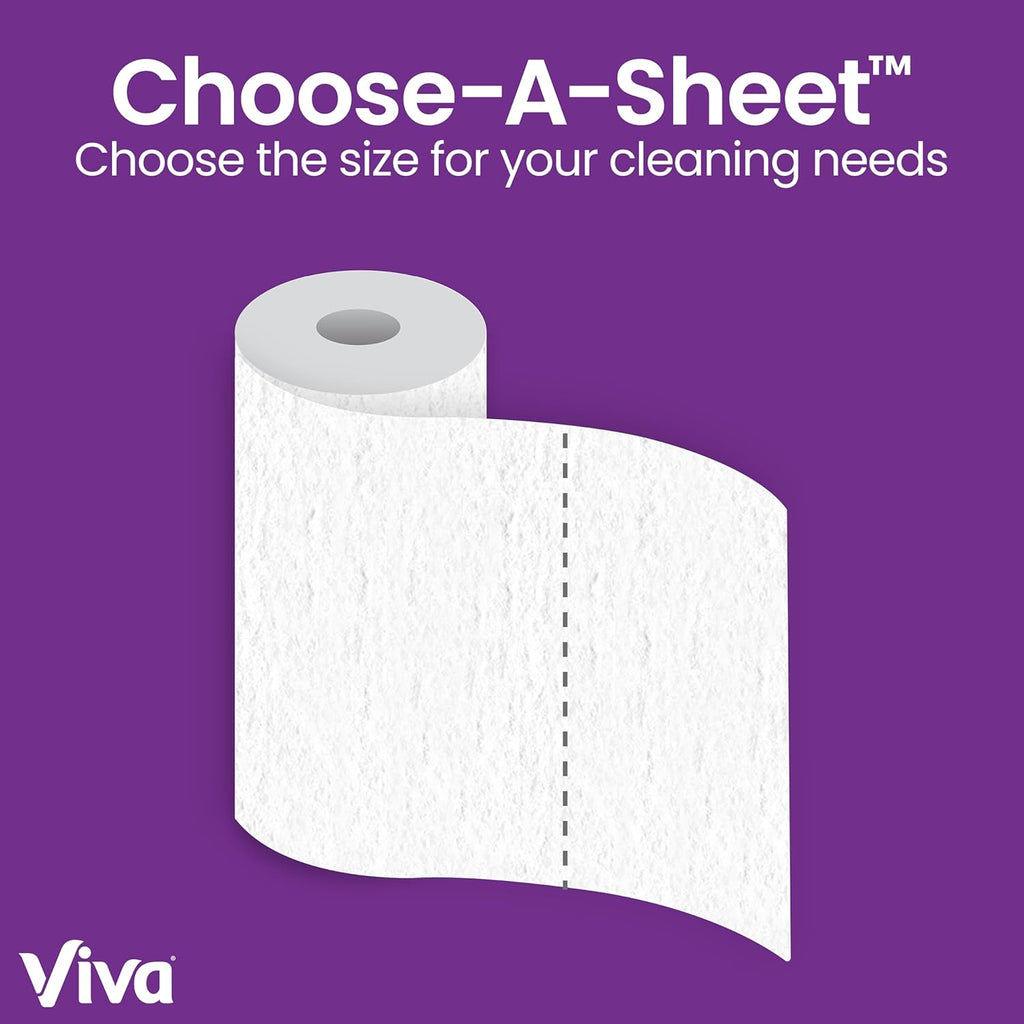 Viva Signature Cloth Paper Towels - Choose-A-Sheet Size, 3 Double Rolls, 86 Sheets Each