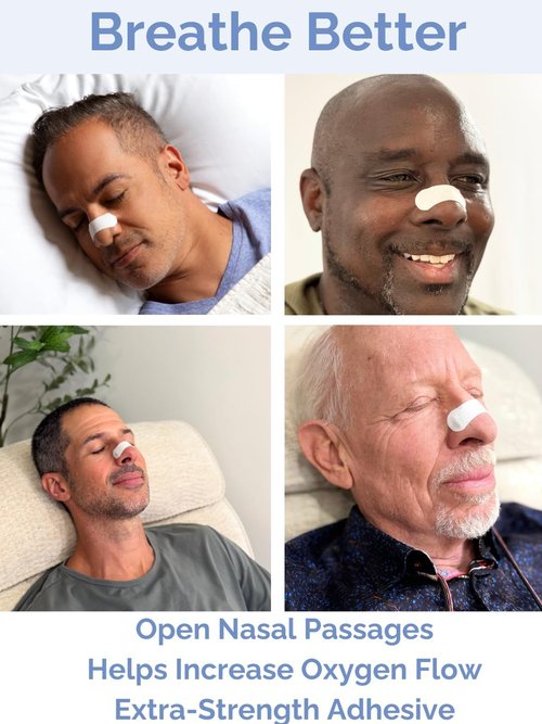Extra Strength Nasal Strips by [Brand Name] | White Nose Strips for Snoring Relief - 30 Count