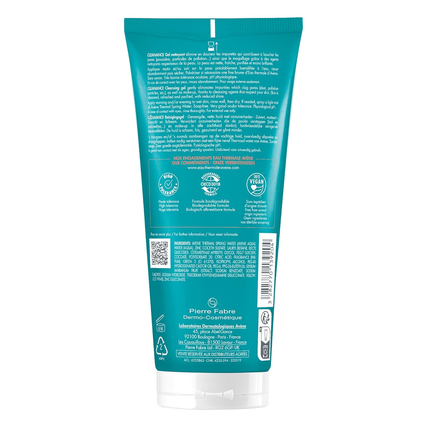 Avène Cleanance Cleansing Gel - Soap-Free Acne Cleanser for Oily Skin | Face & Body Use
