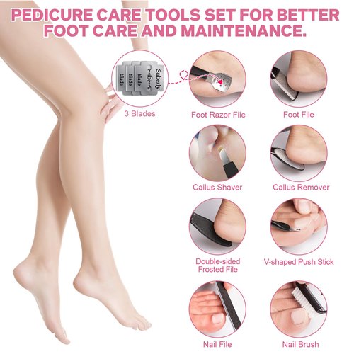 Electric Foot File - Callus Remover for Feet, Adjustable 3 Speed Foot Callus Remover with 16 in 1 Pedicure Tools Professional Foot Care, to Remove Dead Skin and Calluses Hard Skin Dry Cracks (Black)