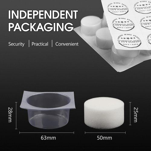 RHEIN 18 Tattoo Dip Foam Cup 2 Ink Cup Holders 12 Ink Tray Cleaning Needles Tip Tattoo Cleaning Supplies Disposable Professional