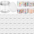 eBoot 150 Piece 2 Oz Plastic Container Jars with Lids Round Clear Cosmetic Empty Clear Plastic Jars for Lotion, Cream, Makeup, Eye Shadow, Rhinestone, Samples, Pot, Travel Storage(2 Oz)