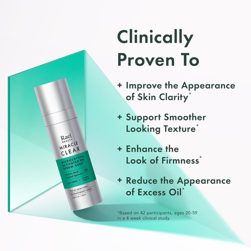 Rael Microcrystal Serum, Miracle Clear PM 5000 – Azelaic Acid and Cica PDRN Serum for Face, Pore Minimizer, Hydration, Korean Skin Care (1.08 fl oz)