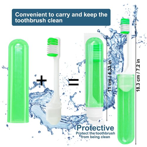 Travel Size Toothbrush Bulk Disposable Toothbrushes Individually Wrapped ,Mini Toothbrush With Toothbrush Cover Folding Toothbrushes Camping Toothbrush for Camping,Hiking,Traveling,School (30)