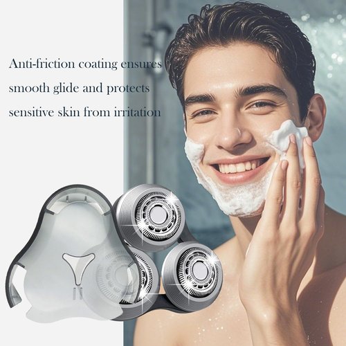 SH90 Replacement Heads Compatible with Series 9000/S8000/Shavers (SW9700/SW6700/S9XXX/S8XXX/S9311/S9721) - 1-Step Installation, Whole Head Includes Brush & Clip