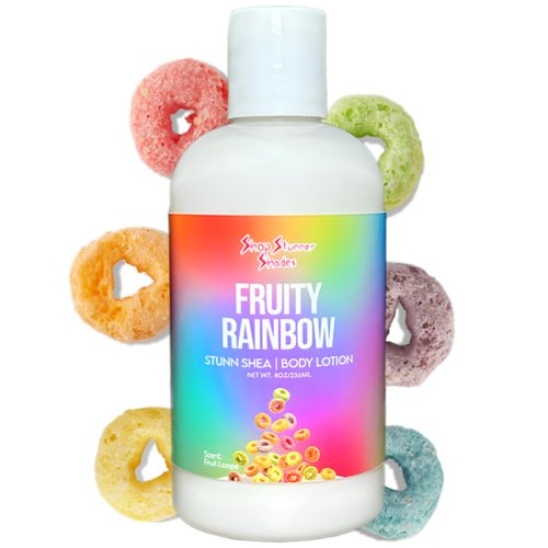 Shop Stunner Shades | Fruity Rainbow Nourishing Daily Lightweight Shea Butter Moisturizering Fruit Loops Scented Body Lotion, 8 fl oz