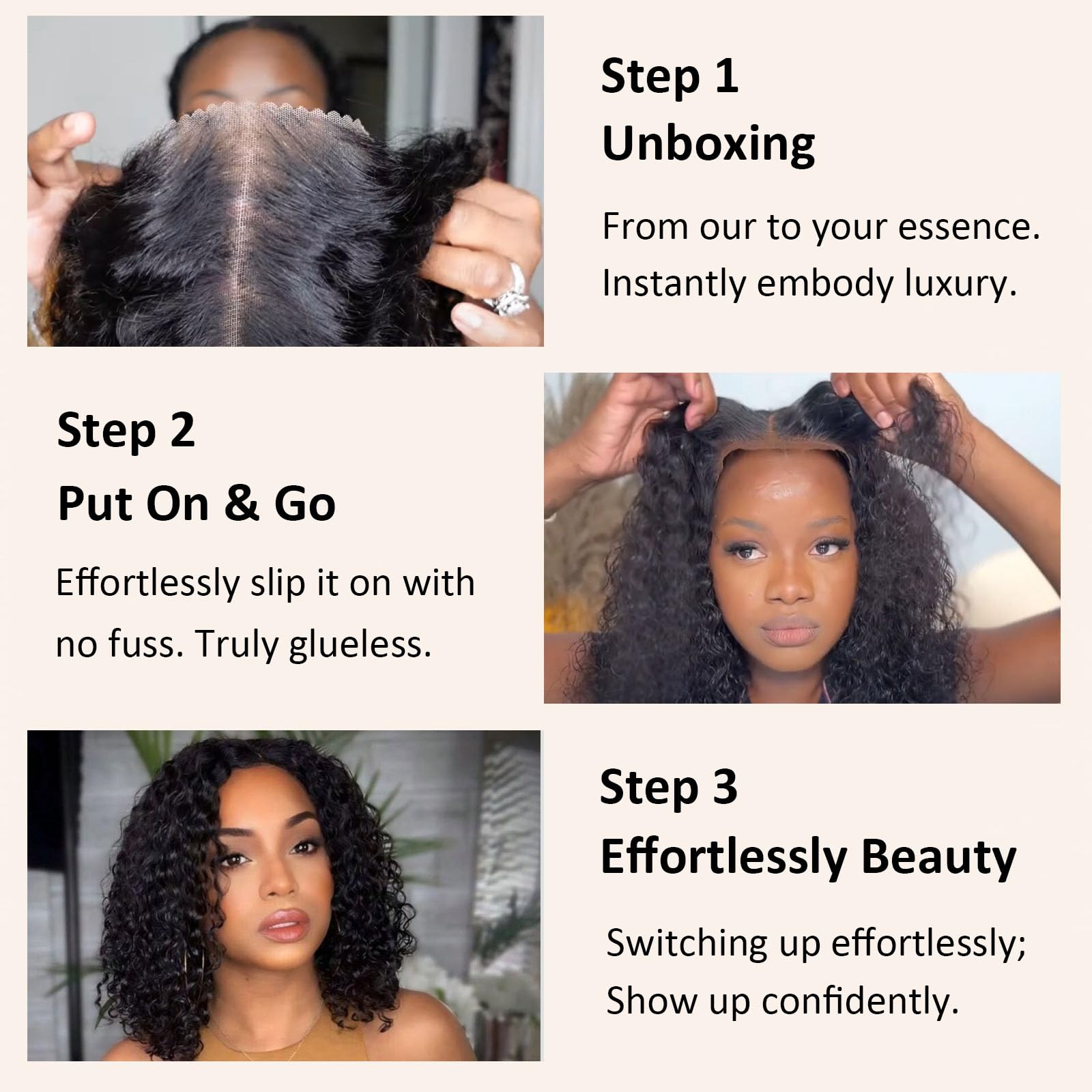 yosly Wear and Go Glueless Wig Human Hair Pre Plucked Pre Cut Deep Wave Bob Wig Human Hair Lace Front Wigs for Black Women Upgraded 4x4 Lace Closure Wigs Human Hair for Women 12 INCH (Natural Color)
