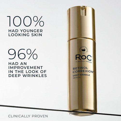 RoC Retinol Correxion Face Serum - Anti-Aging Treatment for Fine Lines & Dark Spots | 1 Oz