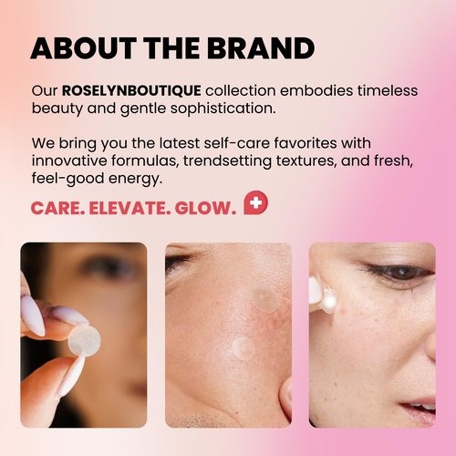 ROSELYNBOUTIQUE Pimple Patches for Face 300 Counts 4 Sizes Hydrocolloid Acne Patches with Tea Tree Oil,Zits Blemishes Pore Strips - Vegan Facial Skin Care Products Cruelty-Free