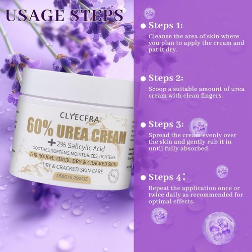 Urea Cream 60% by [Brand Name] - Maximum Strength 5-in-1 Moisturizer for Rough, Dry Skin | 150g