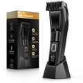 Men's Beard Trimmer -All-in-One Trimmer with Adjustable 20 Length Setting - Cordless Waterproof Wet/Dry Clipper Stainless Steel Blade for Precision Facial Hair Trimming with Travel Lock, LED Display