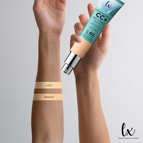 LX Blend CC+ Cream - Oil-Free Matte Anti-Aging Foundation with SPF 40 | Light Shade