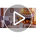 Pink Halloween Ghost Garland Banner - 8.2 ft, Glitter, 4 Pieces, Variation 4