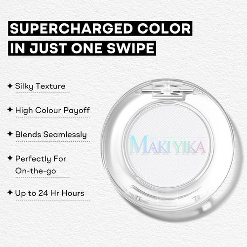 **MAKI YIKA White Matte Eye Shadow Palette - Pigmented Waterproof Makeup for Brown Eyes | Long-Lasting Formula**
