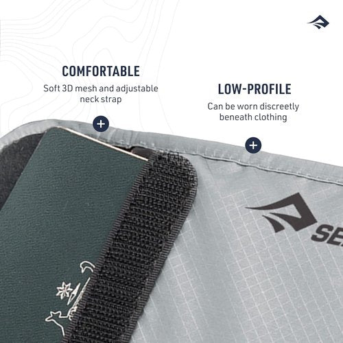 Sea to Summit Travelling Light Neck Pouch - RFID Protection | Large Size for Travel Convenience