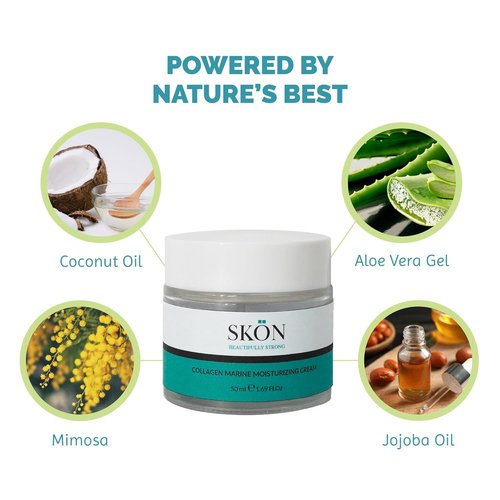Skön Marine Collagen Cream - Anti-Aging Face Moisturizer with Padina Pavonica & Rose | 50ml Hydrating Formula
