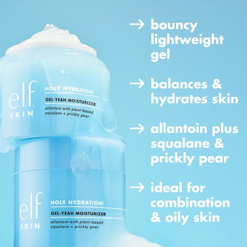 e.l.f. SKIN Holy Hydration! Gel-Yeah Moisturizer, Lightweight Moisturizer For Plump, Hydrated Skin, Infused With Squalane, Vegan & Cruelty-free